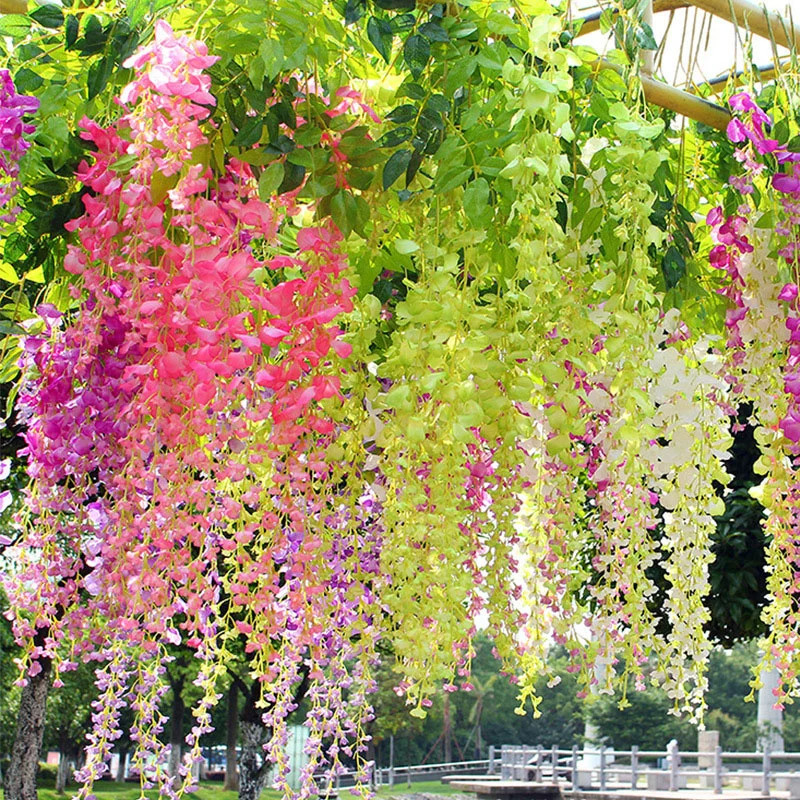 Artificial Wisteria Hanging Garland Extra Long Silk Vine Wedding Decor