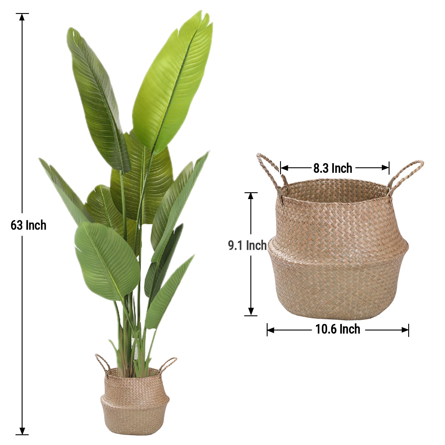 Artificial Bird of Paradise Plant with Plant Pot, Feaux Plants in Pot