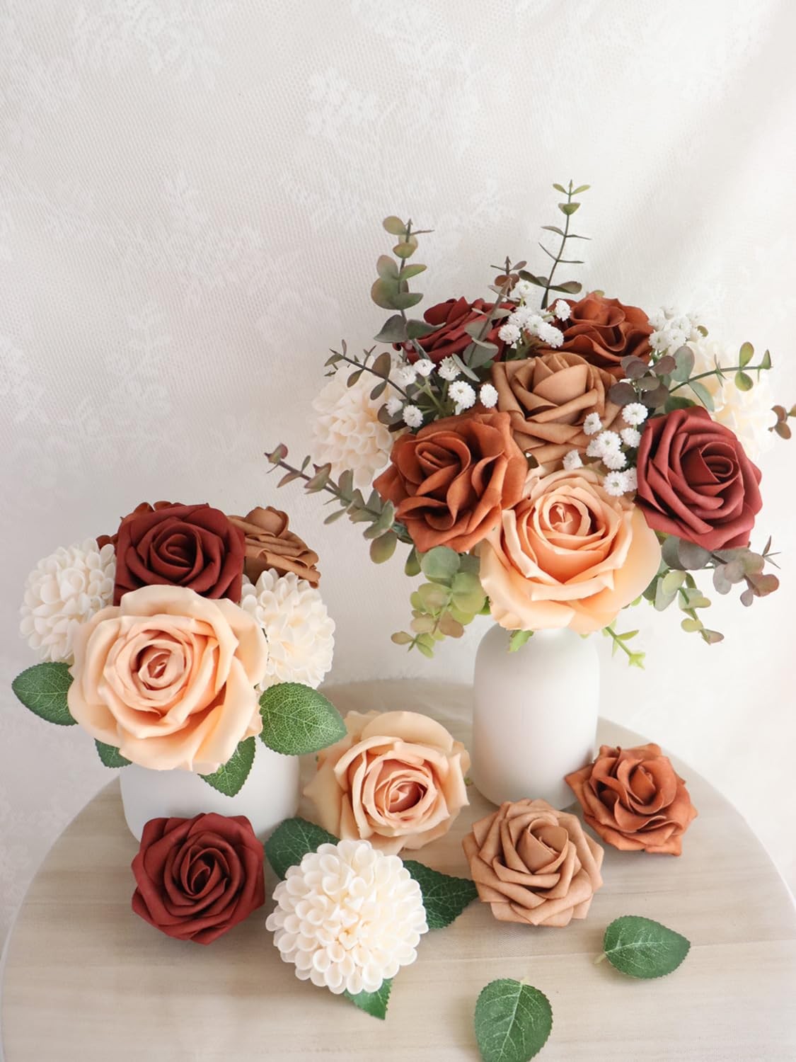 Autumn Terracotta Artificial Flowers Combo DIY Wedding Bouquets Arrangements