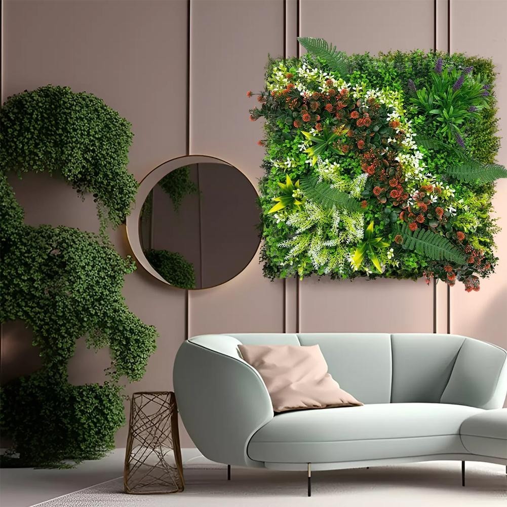 Maintain a Green Look Year round Artificial Plant Flower Wall Panels 50*50CM