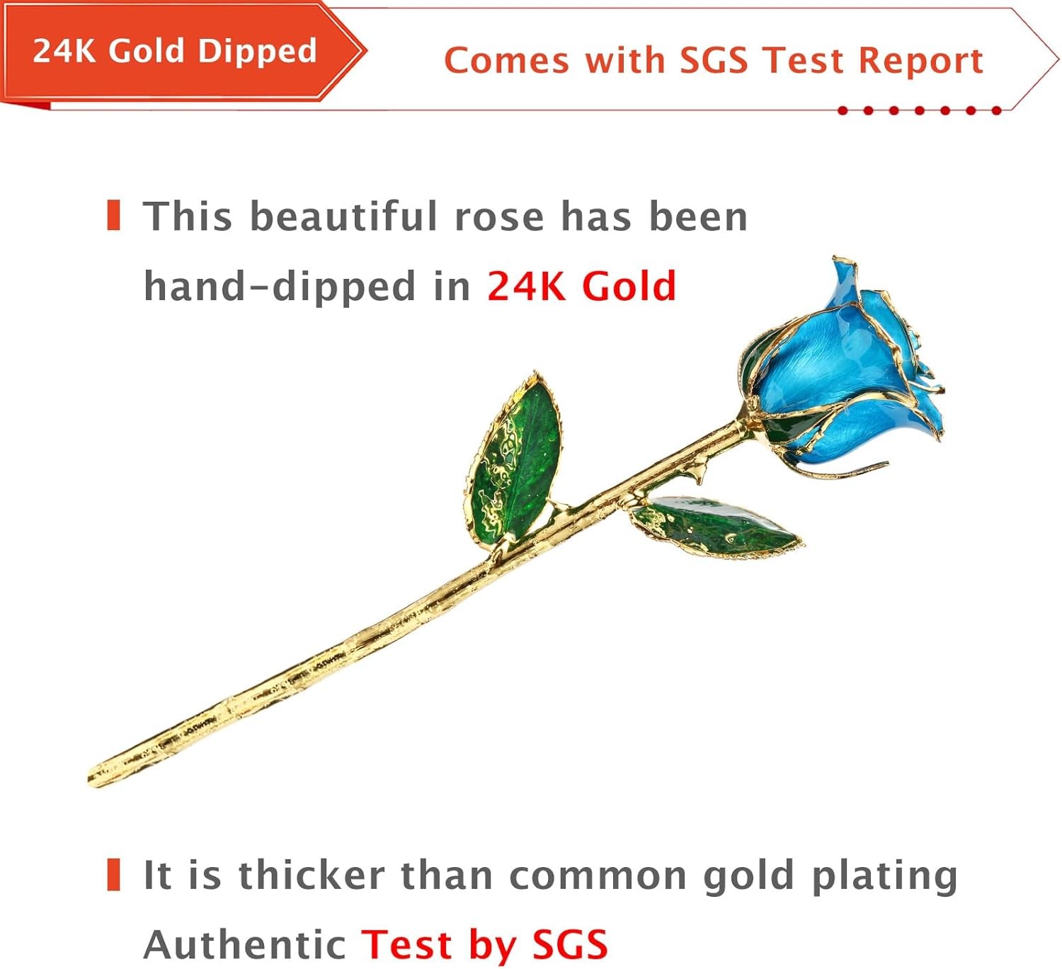 AliveRose for Her, 24K Gold Rose Made from Real Rose – Unique Design Gold Plated