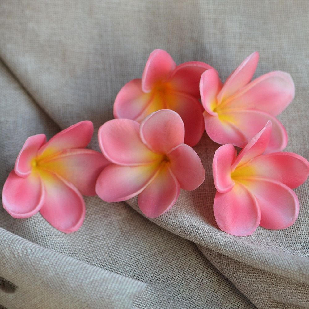Hawaiian Fake Plumeria Foam Flower Heads Beach Wedding Home Party Decorations 10