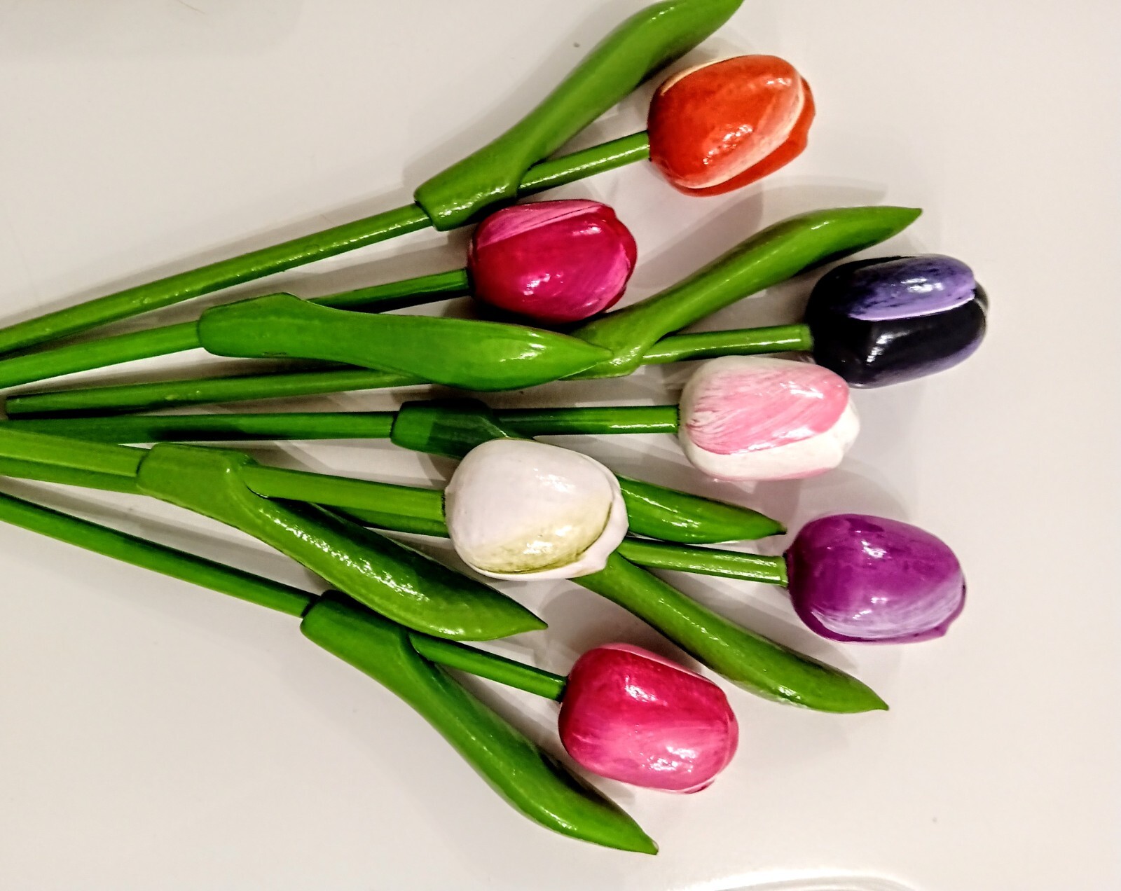 7 Wooden tulips Dutch flowers Wood Holland tulip Gift for Mom Mother Wife Friend
