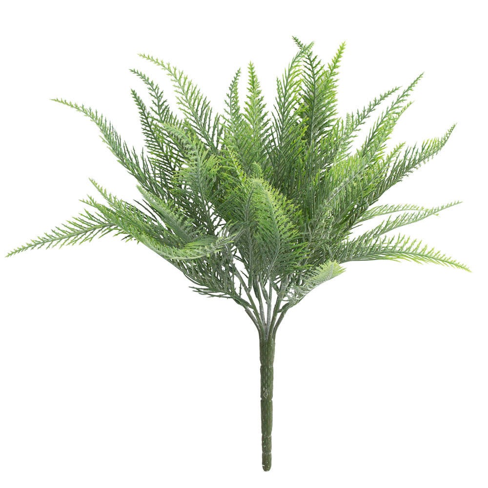 Small Artificial Green Vinyl Indoor / Outdoor 13″ Fern Bush