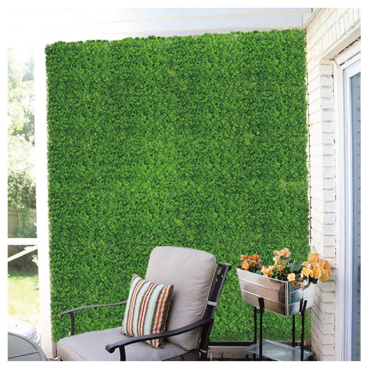 20in Artificial Faux Mimos Leave Mat Wall Hedge Decor Privacy Fence Panel Grass