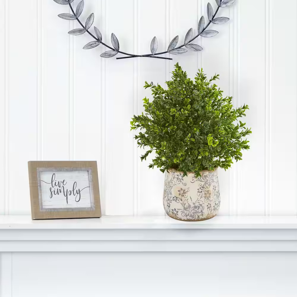 18 In. Indoor/Outdoor Sweet Grass Artificial Plant in Floral Vase