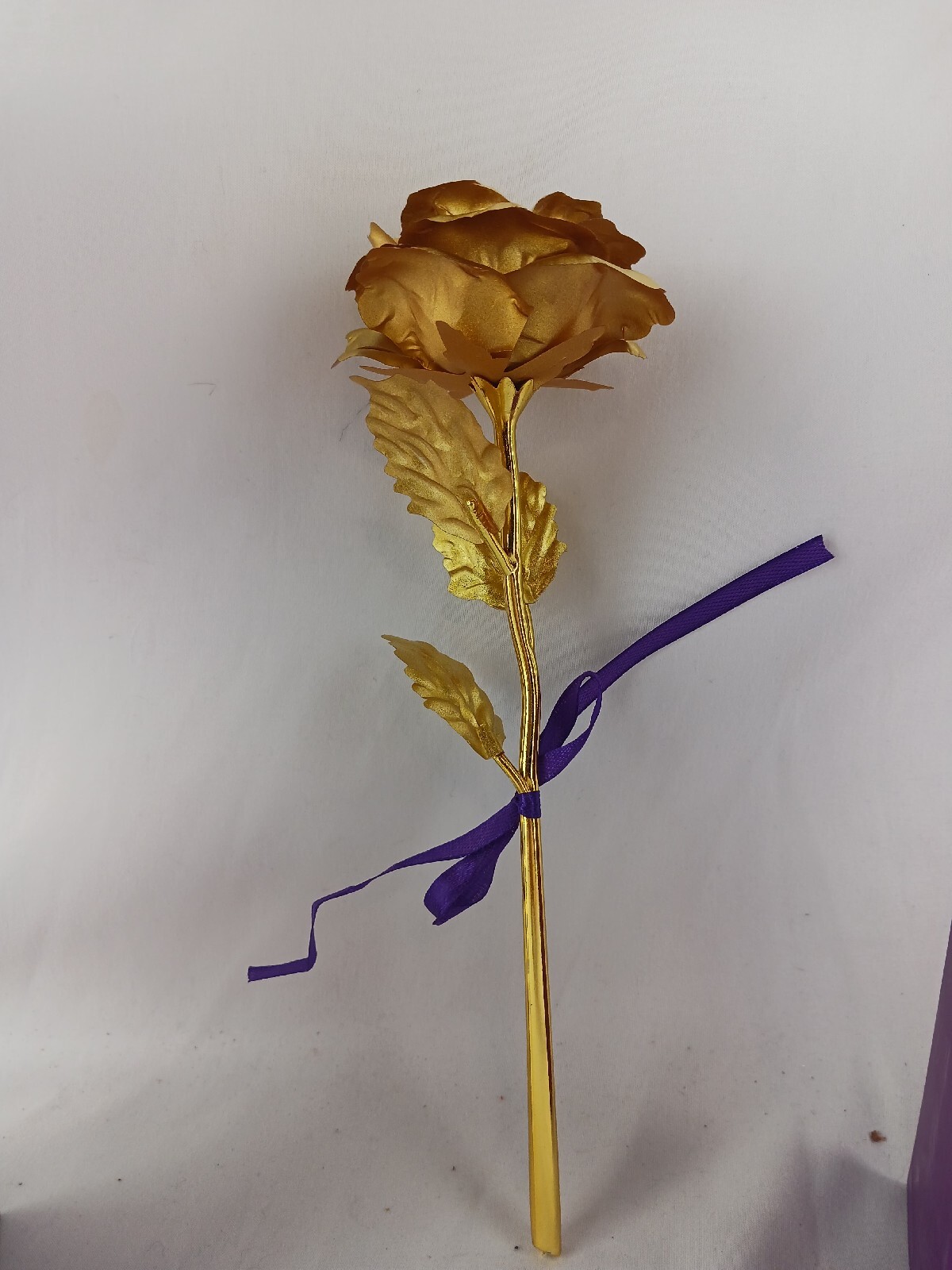 24K Gold Foil Artificial Rose Flower, 24K Golden Rose