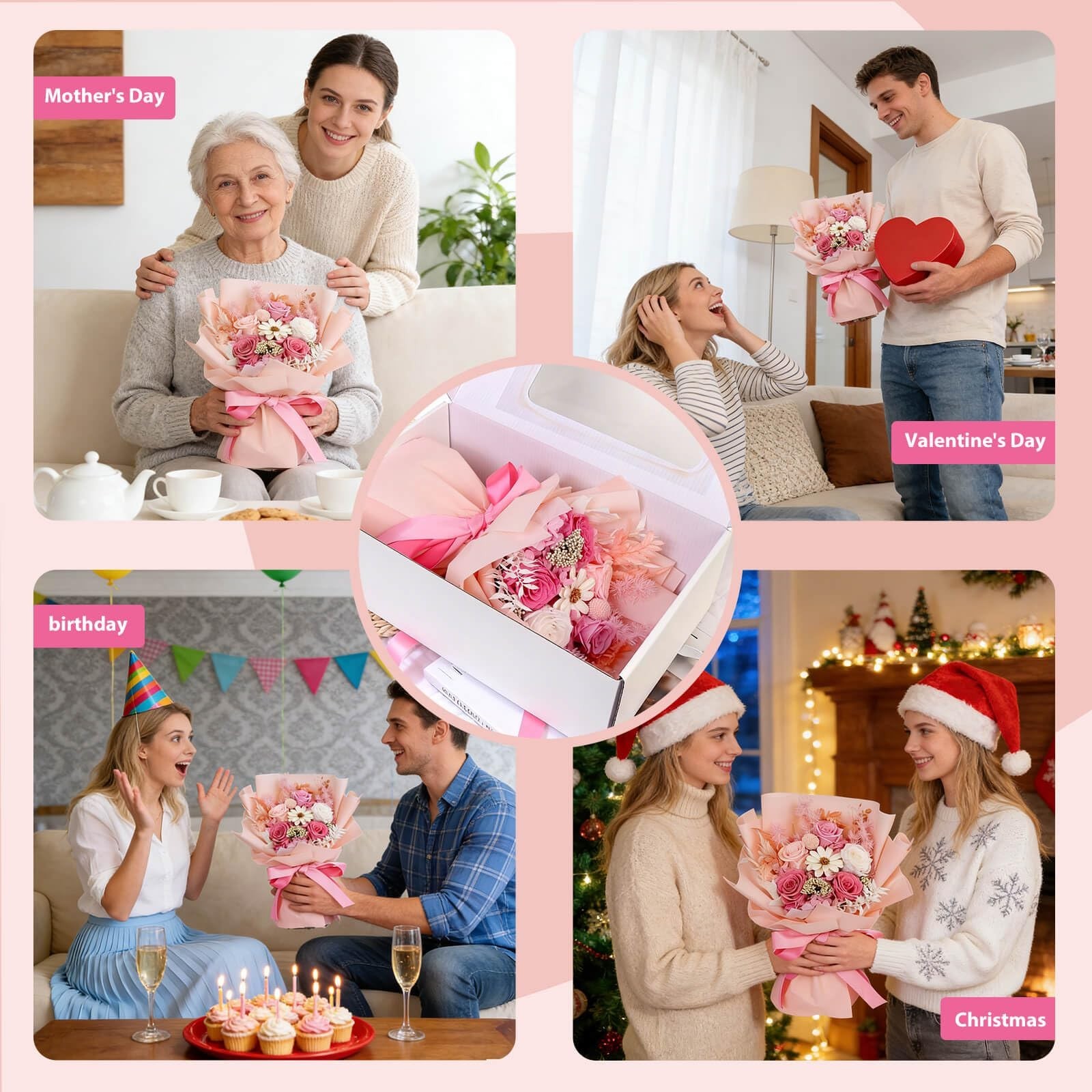 Forever Preserved Rose Bouquet – Unique Birthday & Anniversary Gifts for Women,