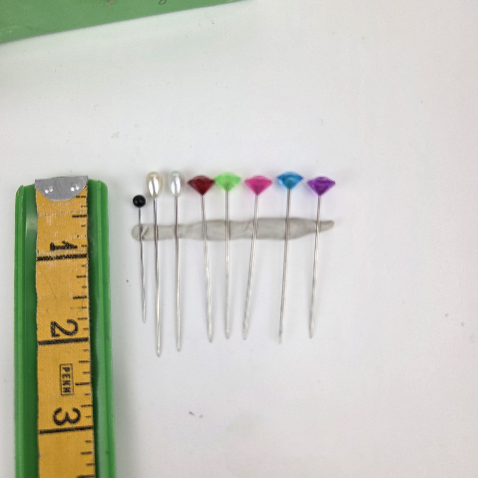 Florist Stick Pins Lot 1,540 Assorted Acrylic Head Shapes Colors
