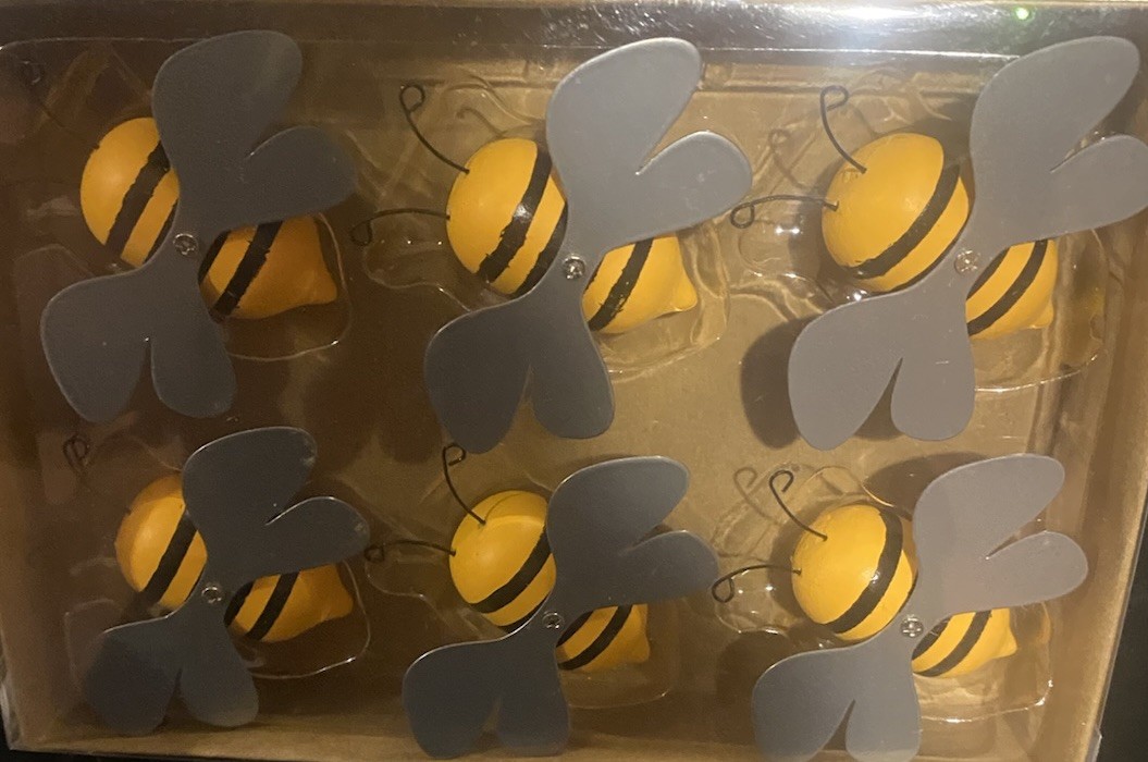 Cute Mini 1” Decorative Bees Pack Of 6 Novelties New