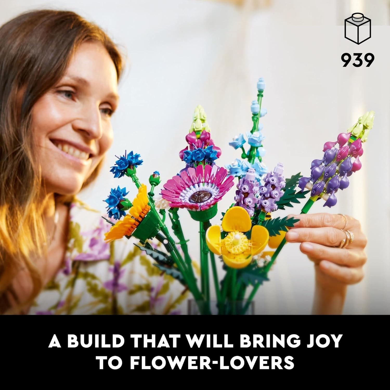 Botanicals Artificial Wildflower Bouquet – Fake Indoor Flowers Building…