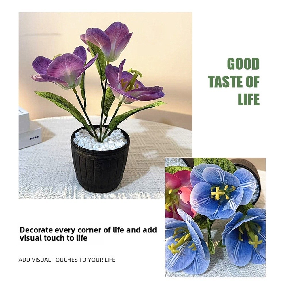 Artificial Flower with Realistic 3D Printed Design for Multiple Displays Blue
