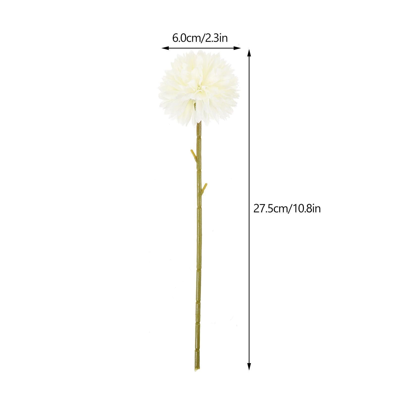 16 Heads Simulated Dandelion Flower Branches Artificial White Dandelion Plant…