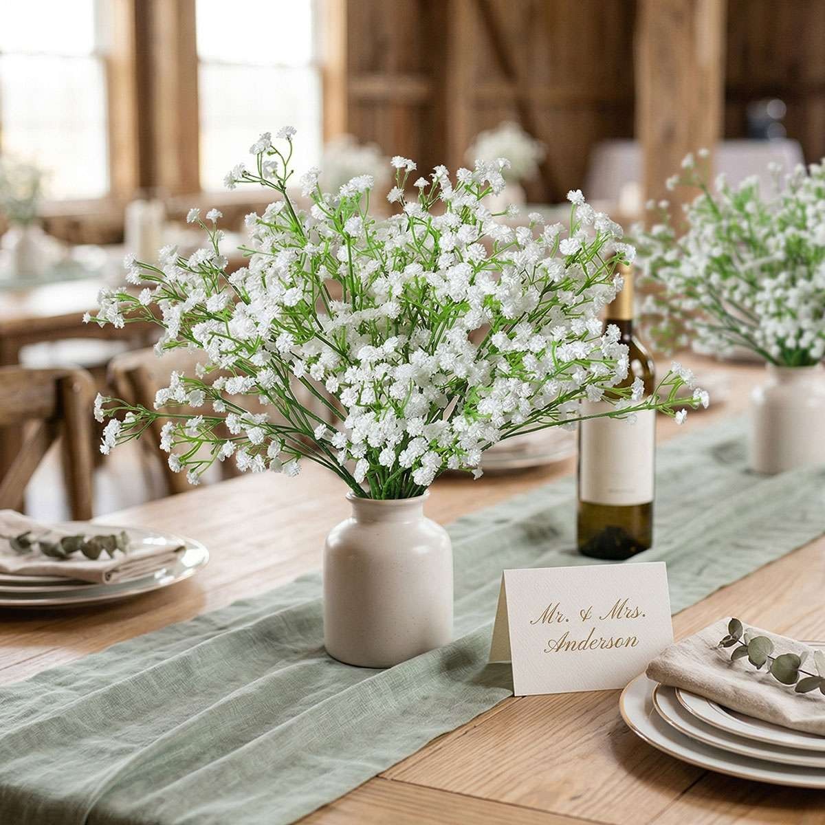Baby Breath Artificial Flowers Fake Babys Breath Gypsophila Flower Bulk Wedding
