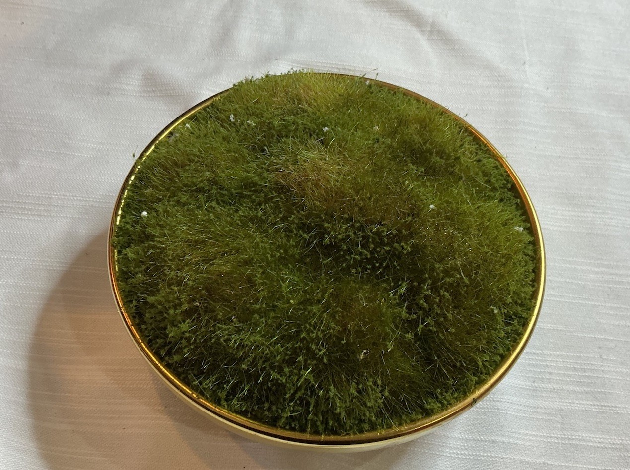 Threshold Faux Artificial Floral Decor Moss in Gold Ceramic Bowl Tabletop Plant