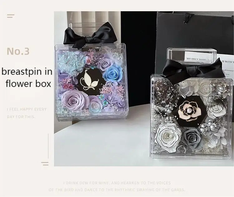 Wholesale Acrylic Roses in an Eternal Gift Box with Perfume Bottles