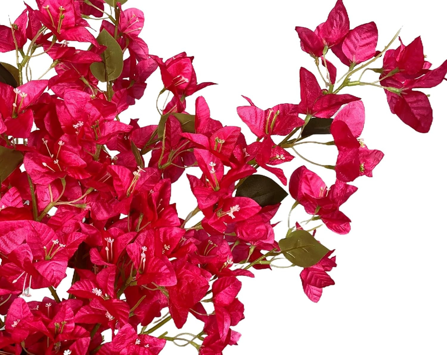 Fuchsia 80-Pack Silk Bougainvillea Stems for Weddings & Events – 45 Inches