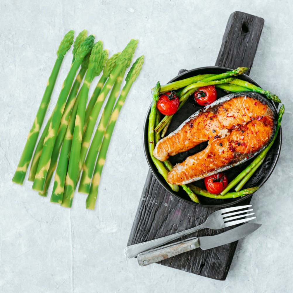10 Pcs Realistic Artificial Asparagus Model for Catering Hall Decoration