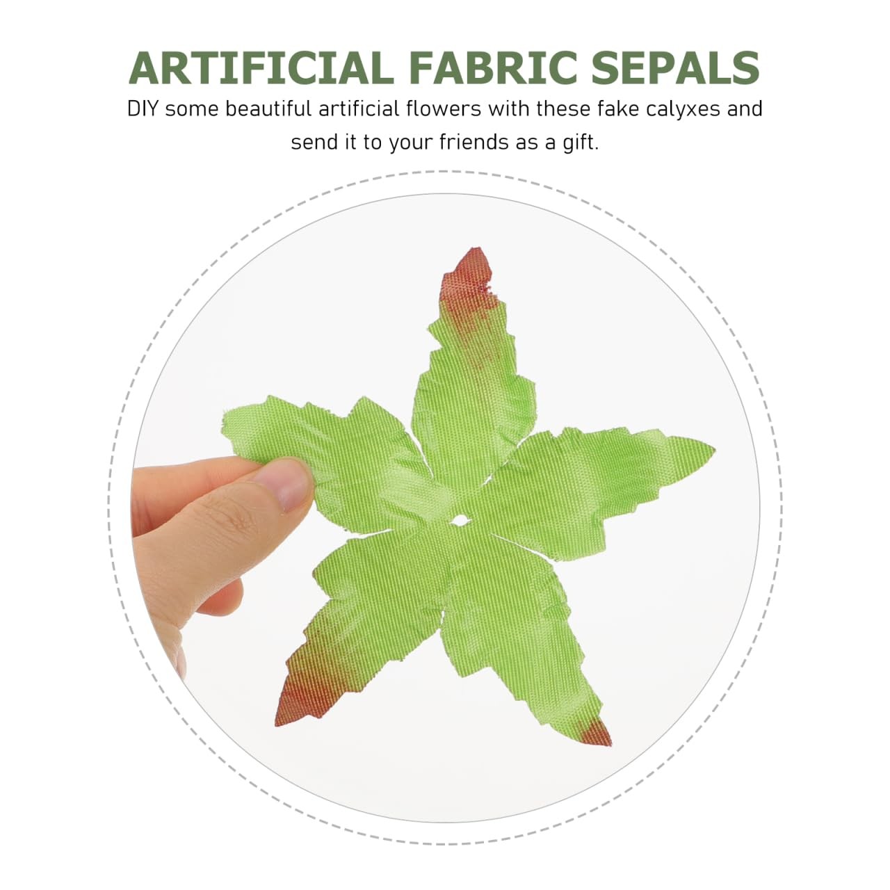 50 Pcs Fabric Sepals Petals Artificial Flower Sepals for DIY Calyxes for Flow…