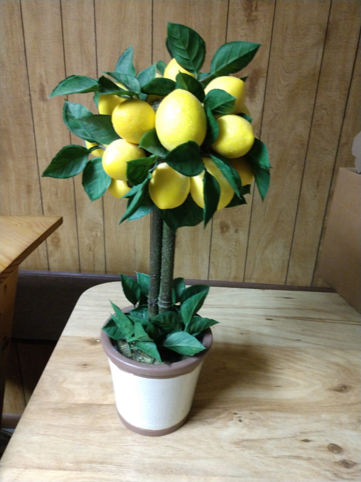 18″ Artificial Lemon Ball Topiary Tree W/Pot