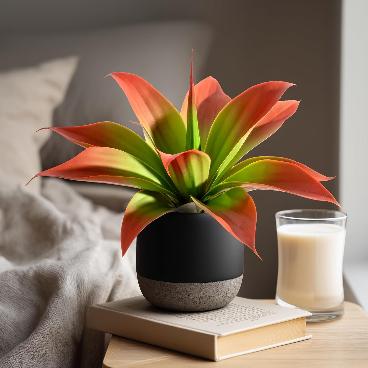 14.2″ Artificial Agave Plants – 2 Pack Faux Greenery for Indoor & Outdoor Decor