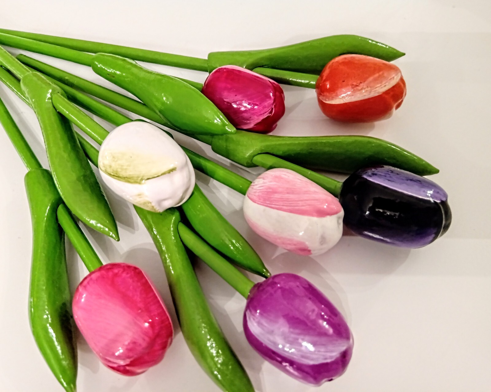 7 Wooden tulips Dutch flowers Wood Holland tulip Gift for Mom Mother Wife Friend