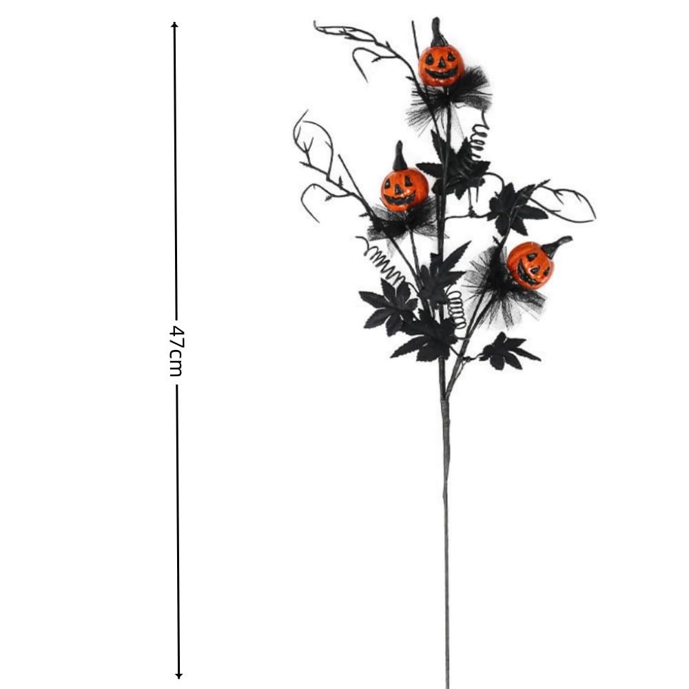 3 Pack Halloween Branches Picks Stems Glitter Fake Twig with Pumpkin Berries …