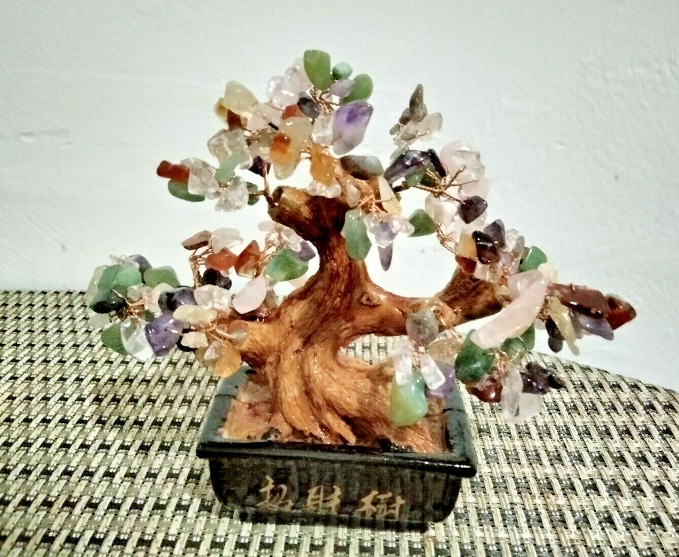 Bonsai Tree Handcrafted Gemstones Artificial Plant