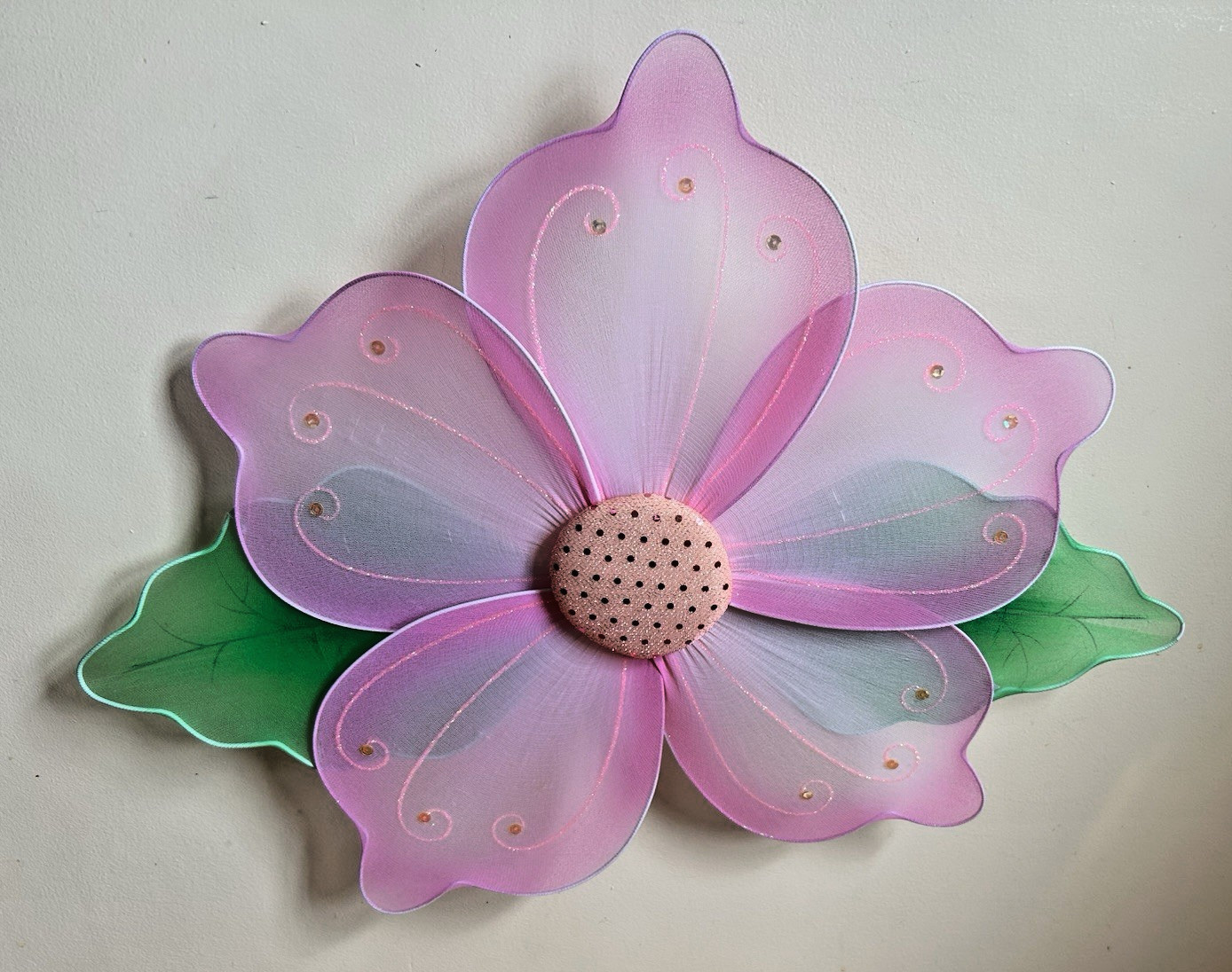 Set of 3 Large Girl’s RoomFloral Hanging Decor Flowers 21″ x 17″ Wall or Ceiling