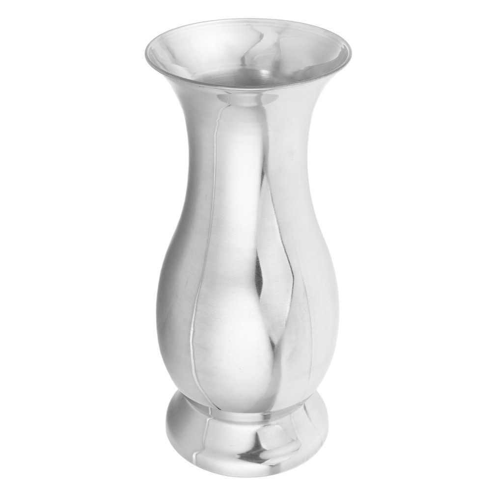 Stainless Steel Vase: Decorative Flower Container – Minimalist Desktop Vase For