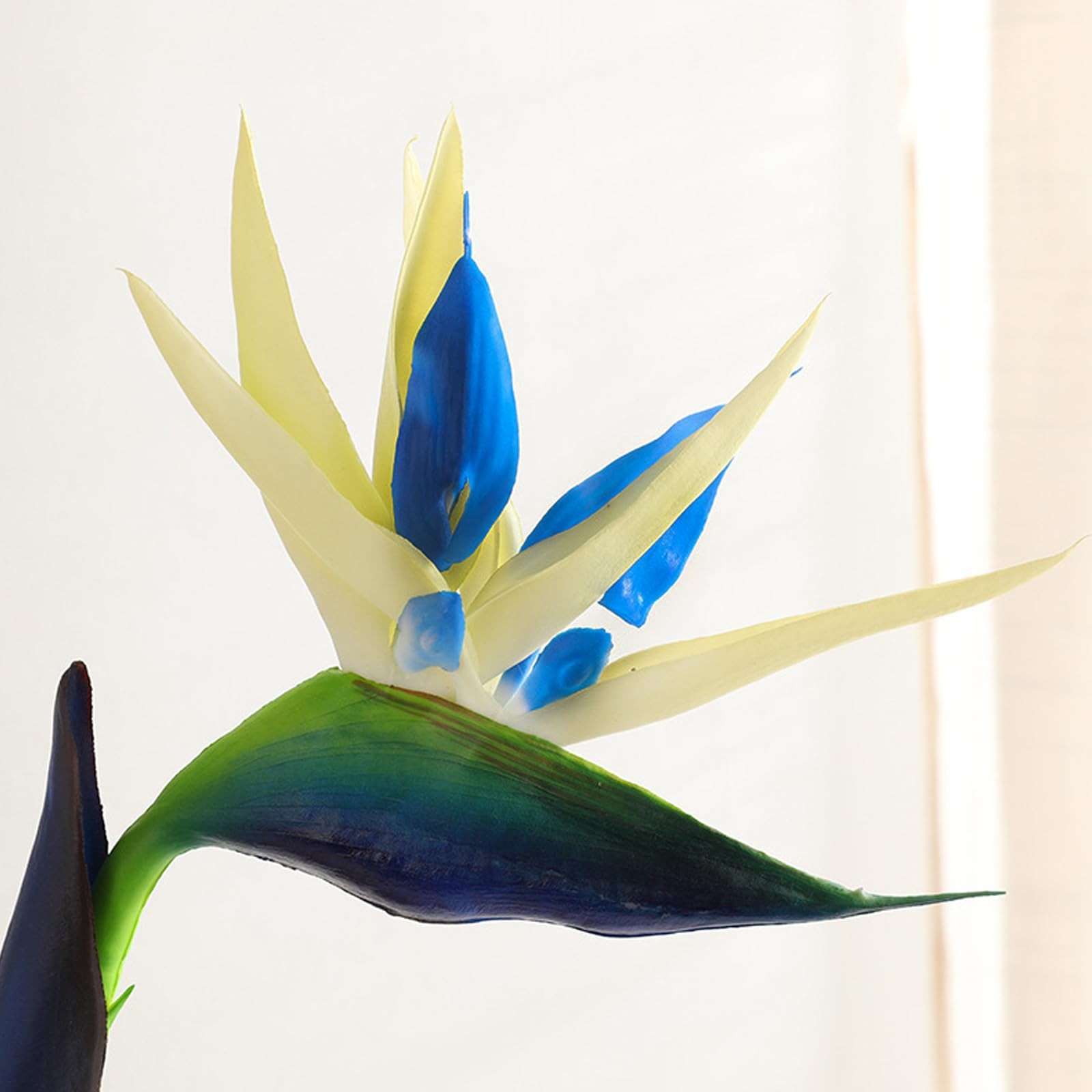 6 PCS Artificial Bird of Paradise Flowers Blue Strelitzia Tropical Bouquet
