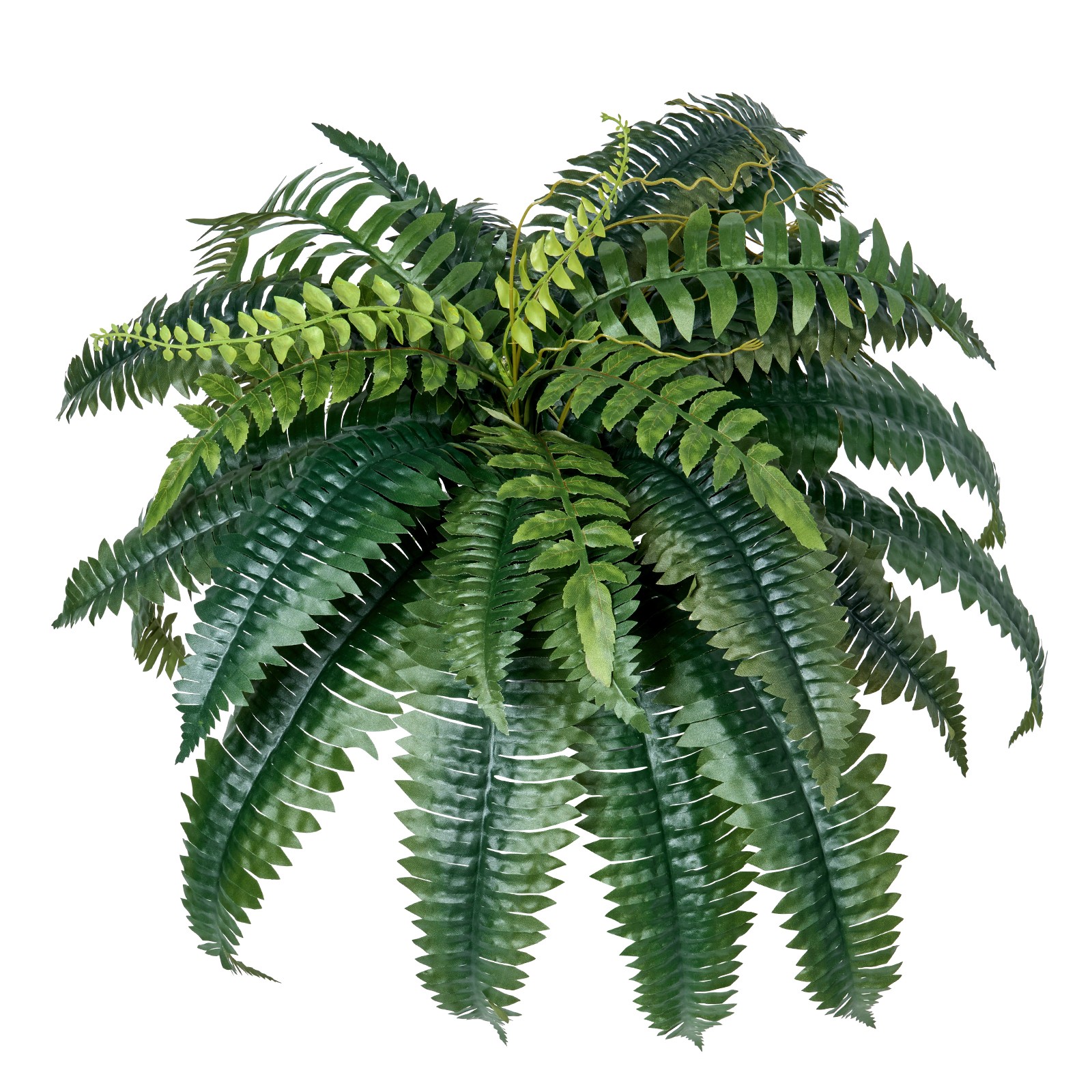Uimoso Set of 2 Faux Boston Ferns with 35 Branches for Indoor and Outdoor Use
