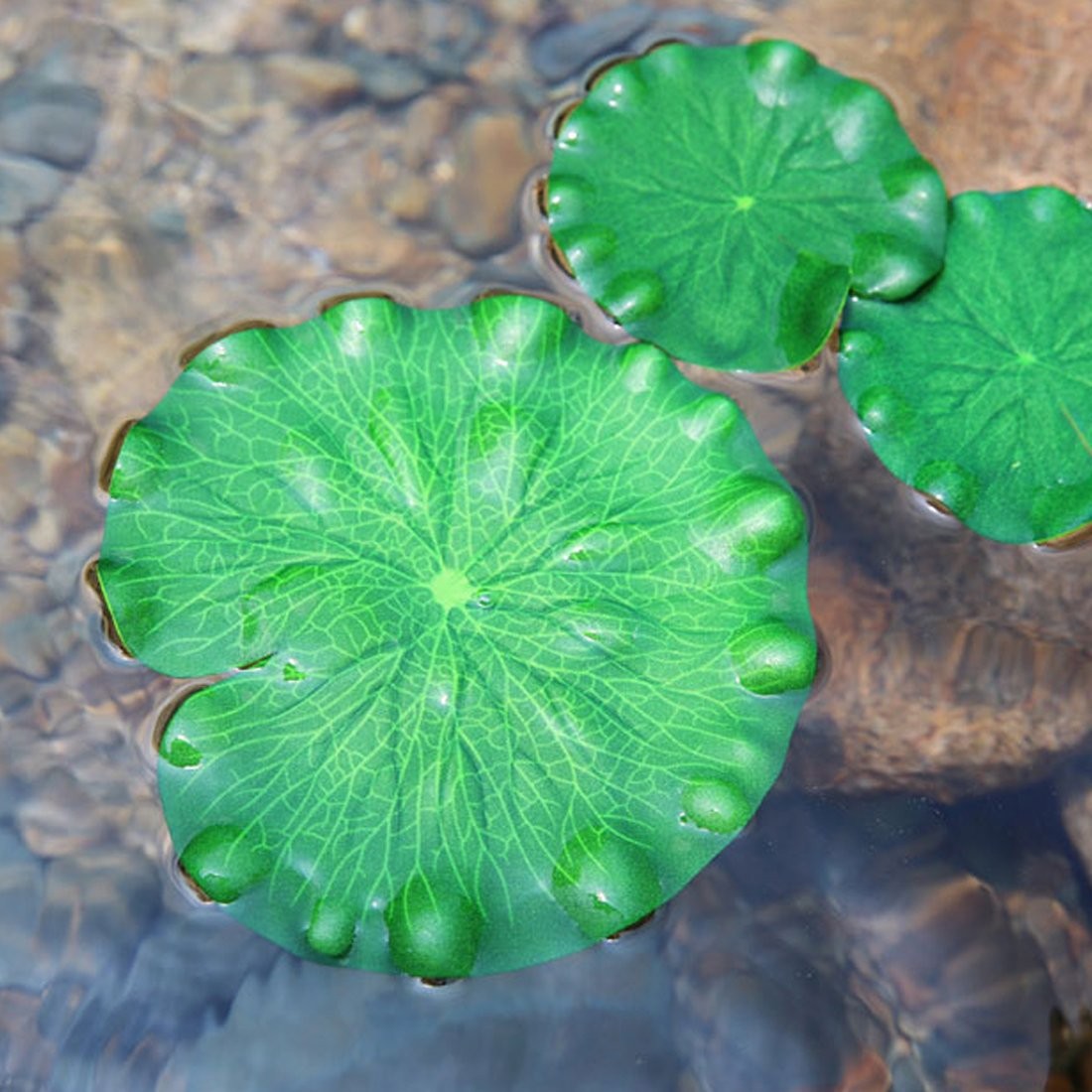 Superdream Artificial Realistic Lily Pads Floating Scenery Lotus Pods for Poo…