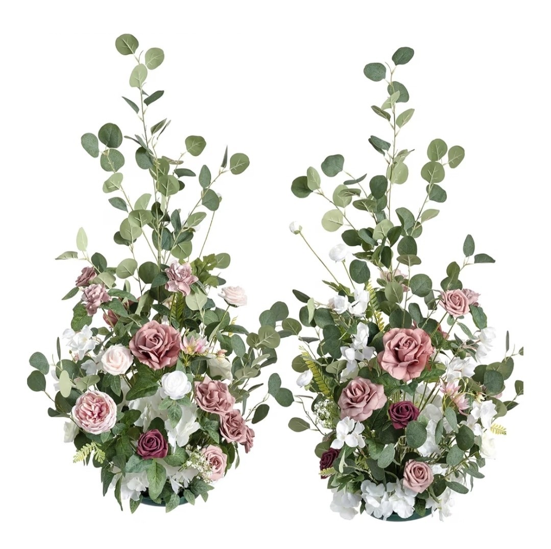 Ling’s Moment 41″ Free-Standing Pink Dusty Rose Wedding Flowers for Party Events