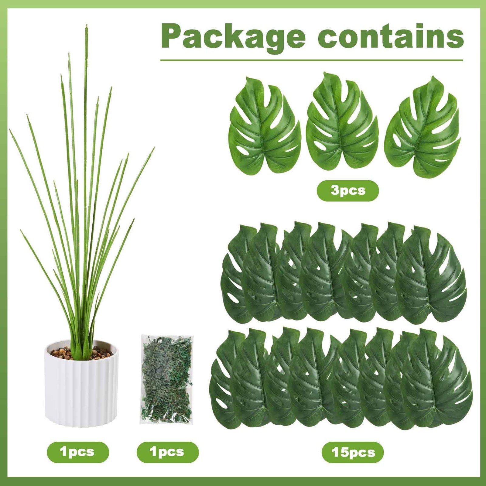 28″ Fake Plants Large, Artificial Monstera Faux Plants Indoor Tall for Floor …