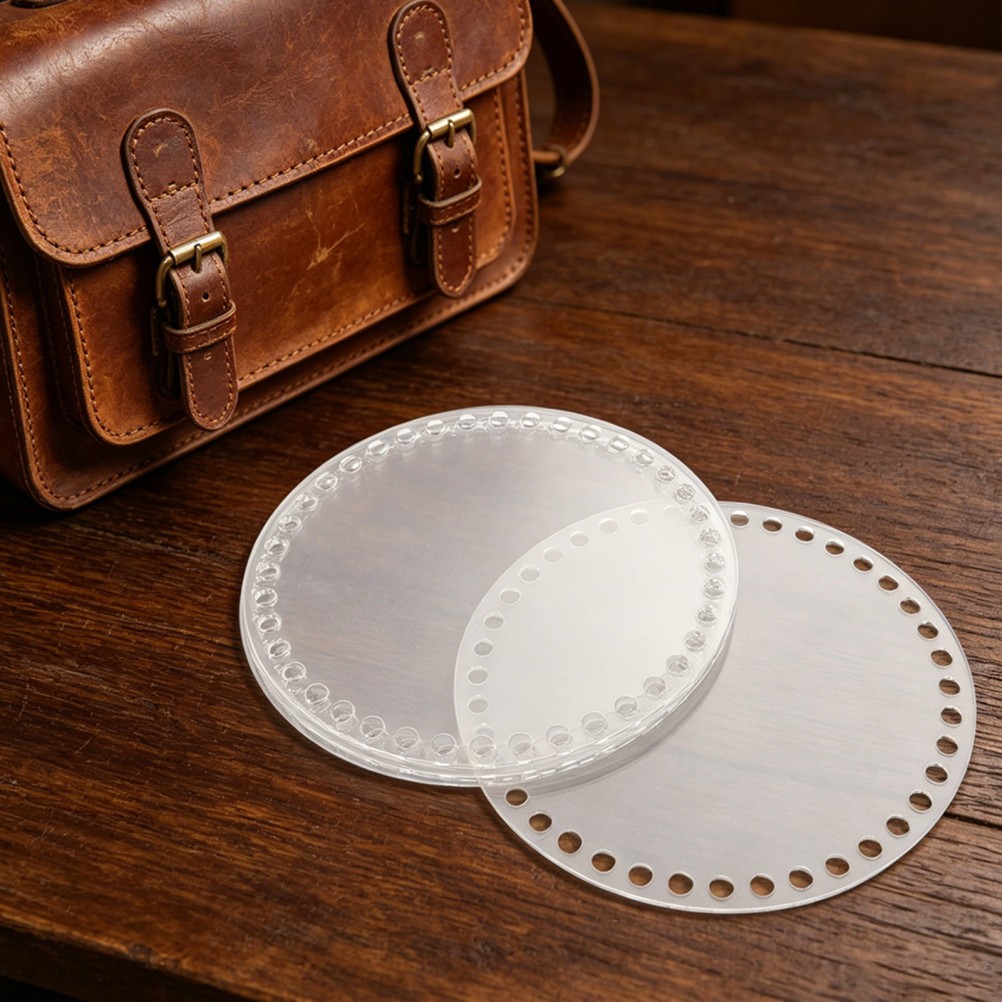 10Pcs Durable Acrylic Round Base for Crochet Bags DIY Transparent Handbag Shaper