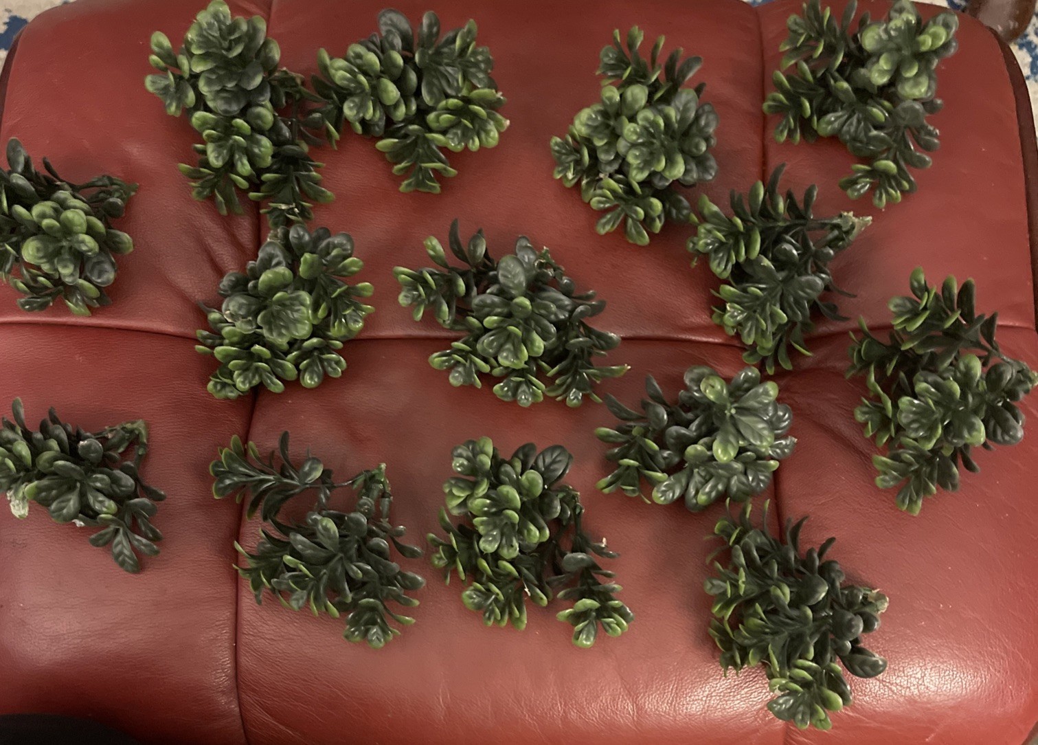 Vintage Plastic MCM Faux Greenery Retro Crafts Acorn Nuts Fruit Leaves 28 Piece