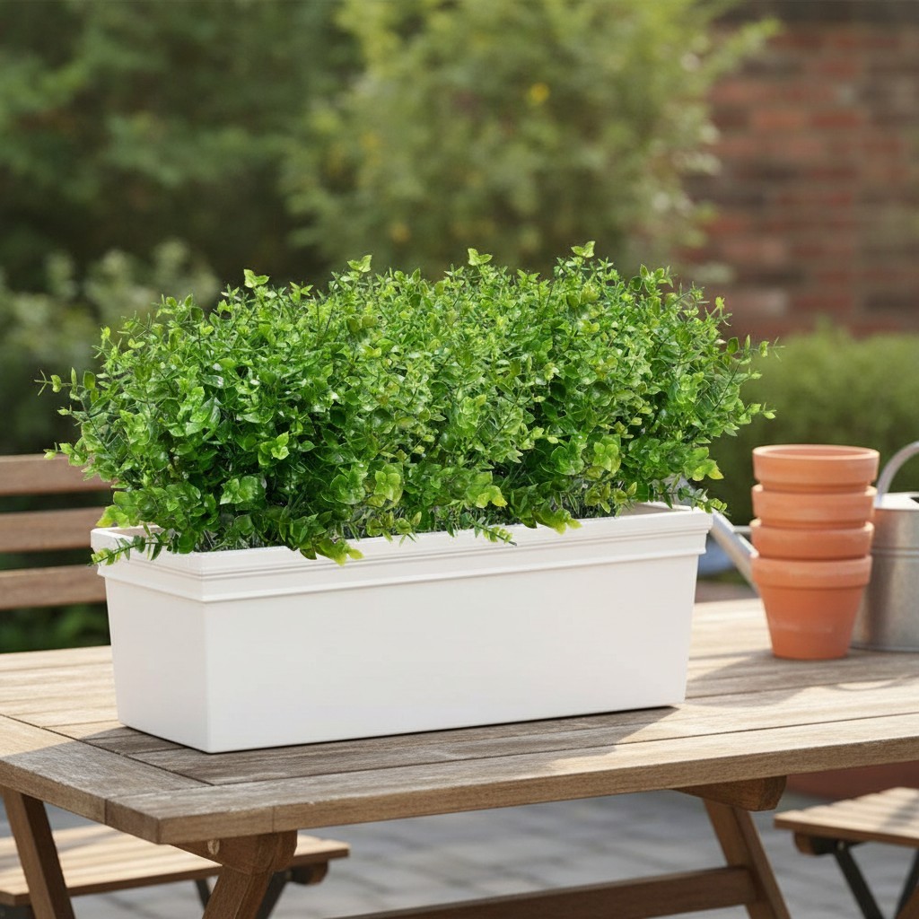 Artificial Flowers for Outdoors 12 Bundles UV Resistant Boxwood Shrubs Artificia