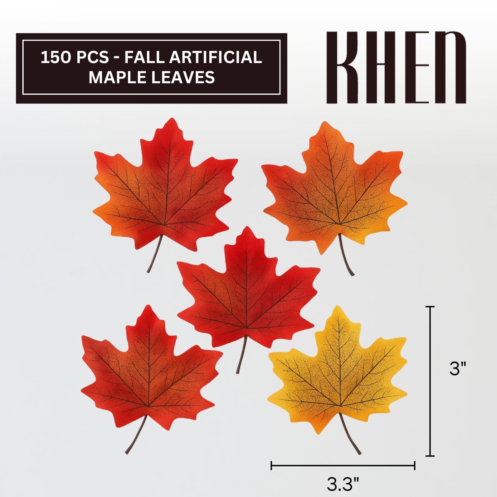 150 PCS Artificial Maple Leaves 6 Colors Fall Winter Autumn Table Decor Crafts