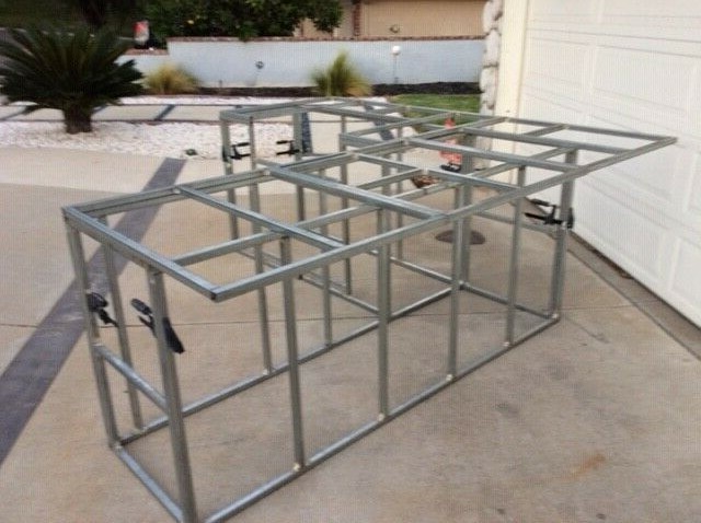BBQ Island frame kit DIY 8′ “L”