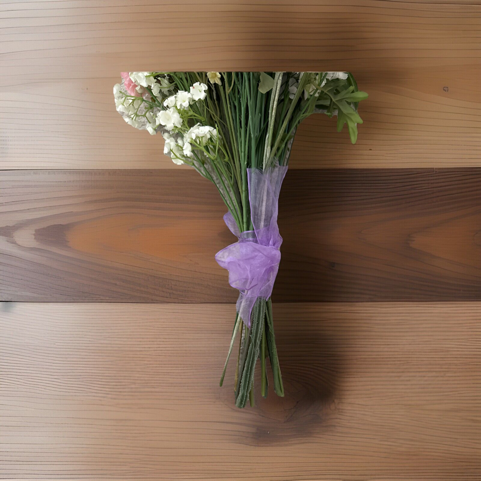 Floral Arrangement Bouquet Flowers Pink Purple White Yellow Green Rustic Wild