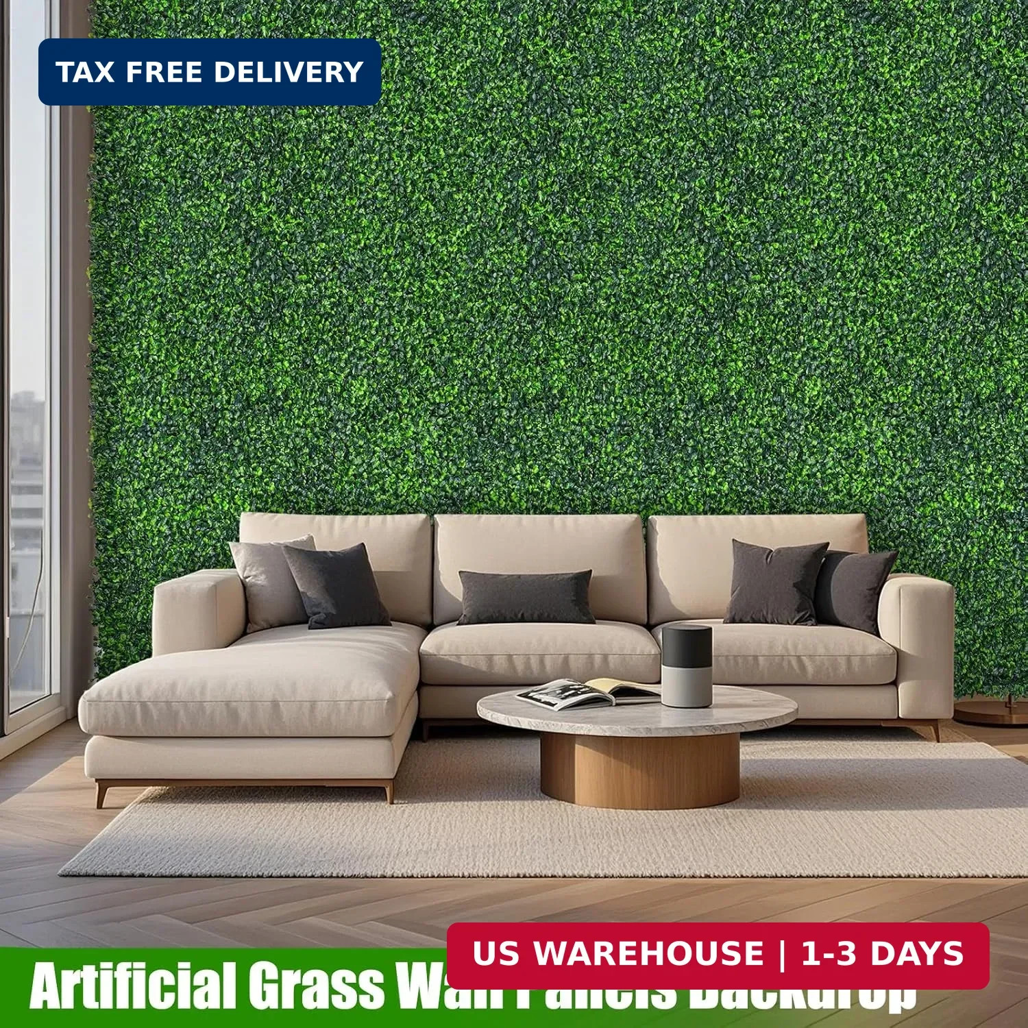 Artificial Boxwood Roll,48×120 in(40 sqft) UV-Anti Faux Ivy Grass Wall Backdrop