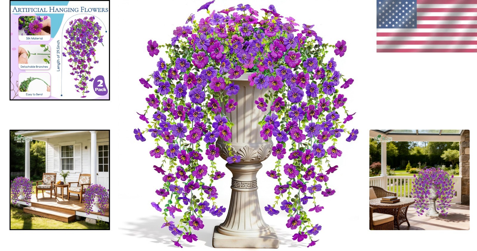 Lightweight UV Resistant Flowers – Two Bunches for Stunning Spring Arrangements