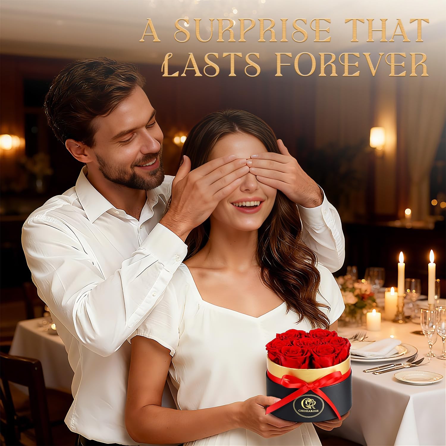 Roses Forever Flowers for Delivery – 7 Forever Preserved Roses in , Preserved…