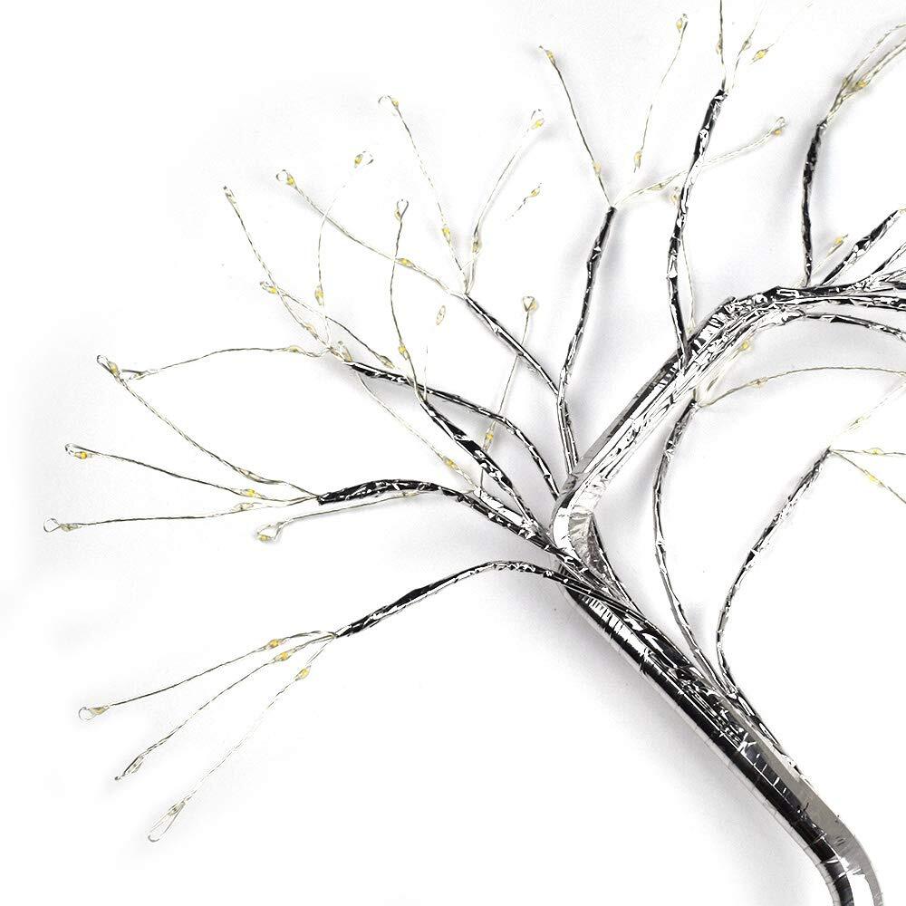 20-in LED Firefly Bonsai Tree Light USB Battery Operated Table Lamp Decor