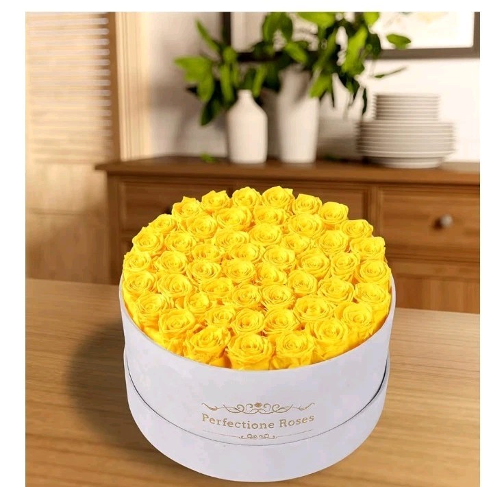 50 Piece Roses in a Velvet Box, Flowers for Delivery, Presereved Flowers…