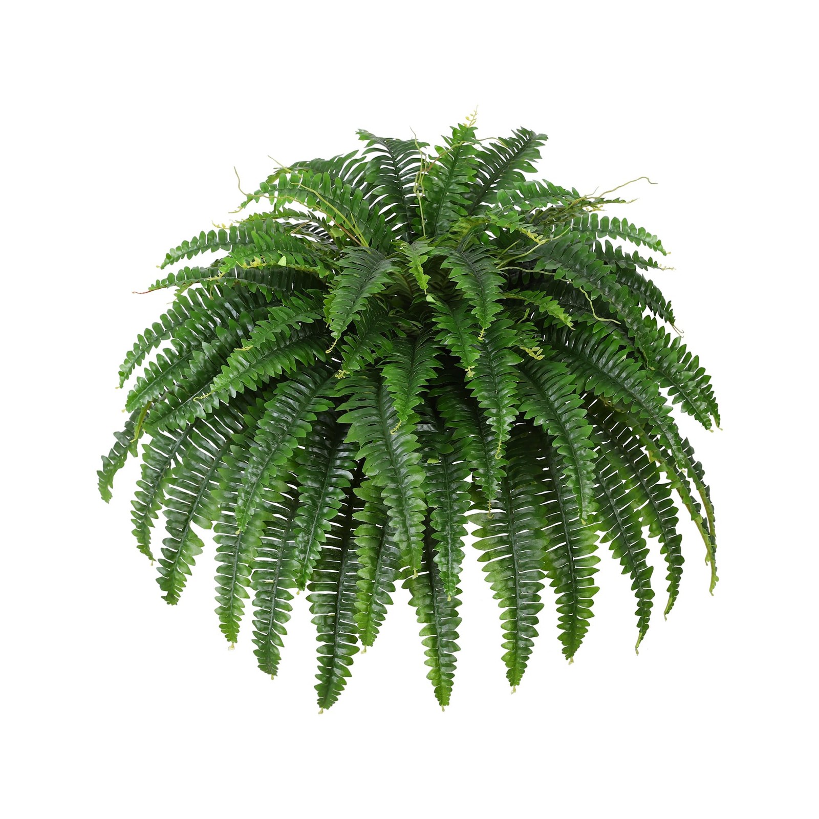 Single Silky Artificial Boston Fern Bush, 43Inch Large Artificial Ferns for O…