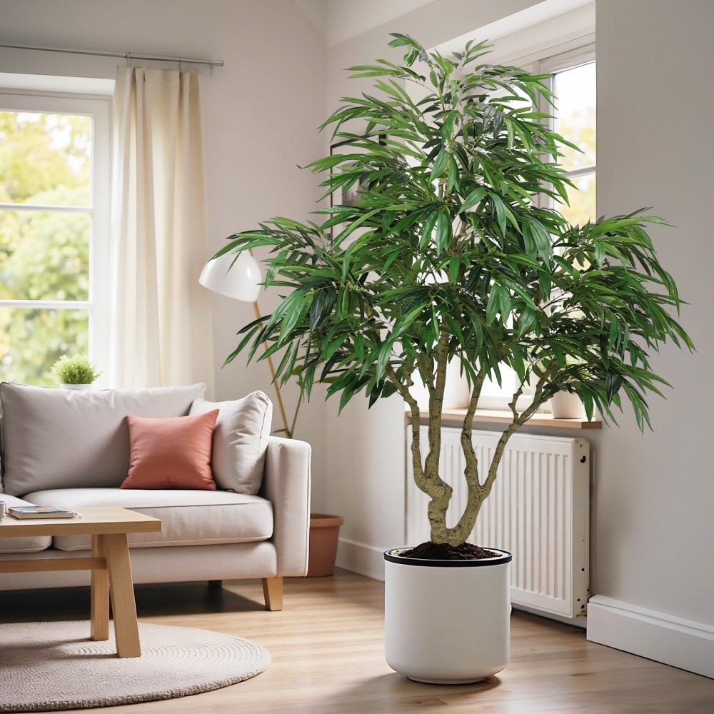 7FT Artificial Willow Tree Indoor Faux Silk Greenery Plant Home Apartment