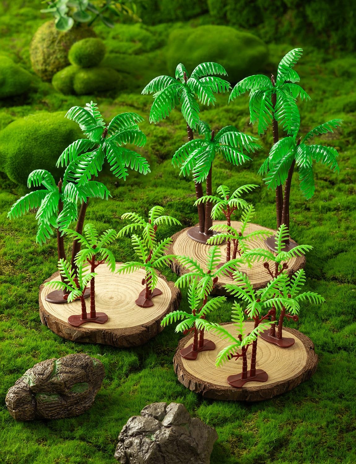 30 Pcs Miniature Trees Model Coconut Palm Trees Fake Mini Tree for DIY Craft …