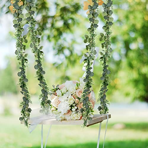 Pack 6 ft Artificial Eucalyptus Garland with Lights Spring Garland with0 LED 2
